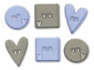 Heidi Grace Designs - Day Dreamer Buttons  (sold in 3's)